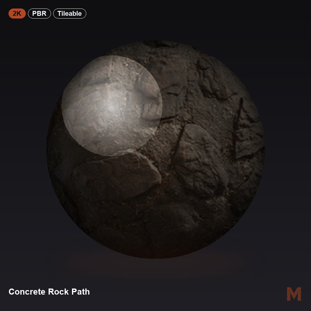 Concrete Rock Path