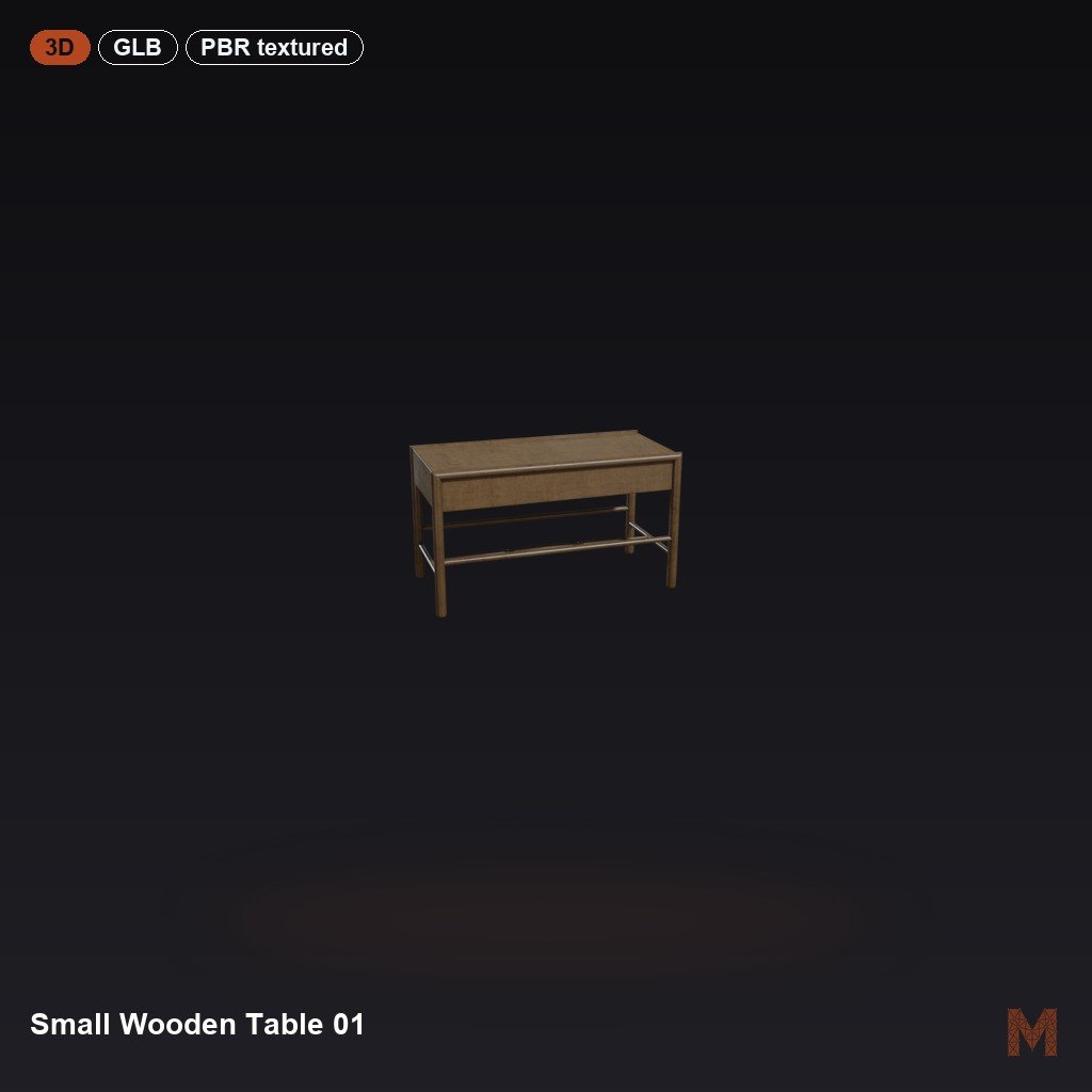 Small Wooden Table 01