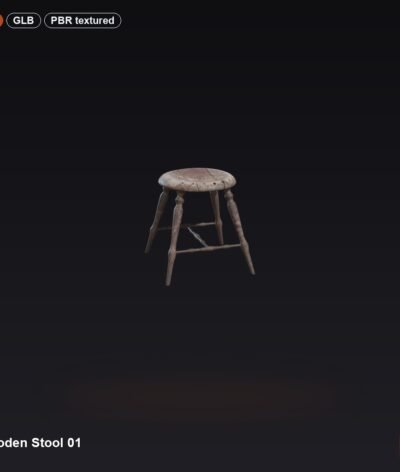 Wooden Stool 01
